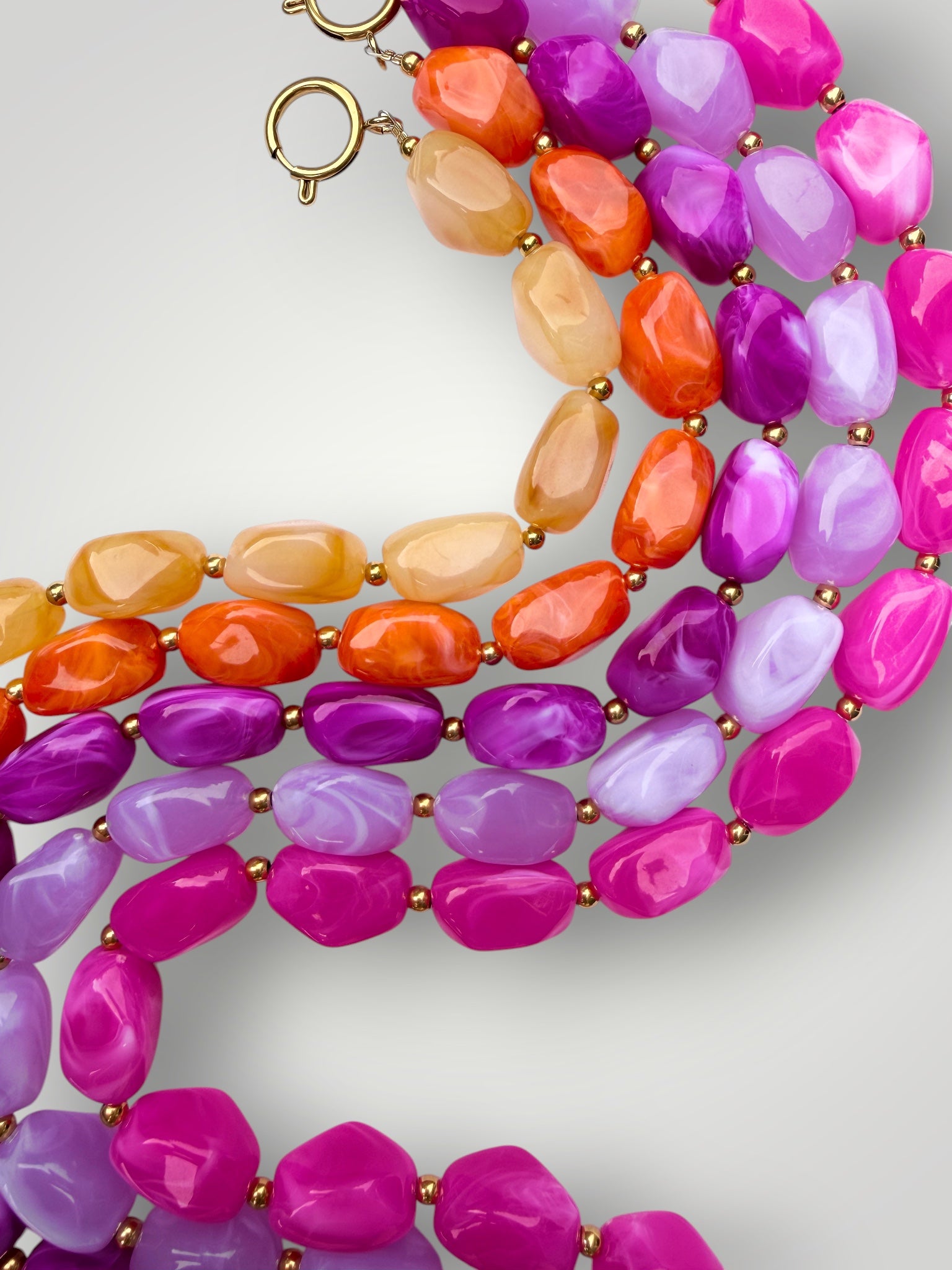Nugget Necklace Fuchsia