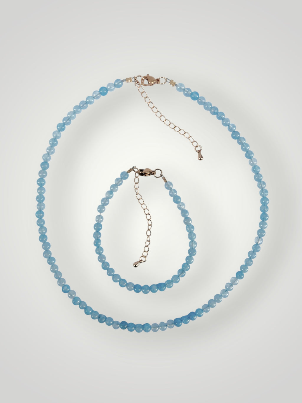 4mm Natural Stone Bracelet Aquamarine
