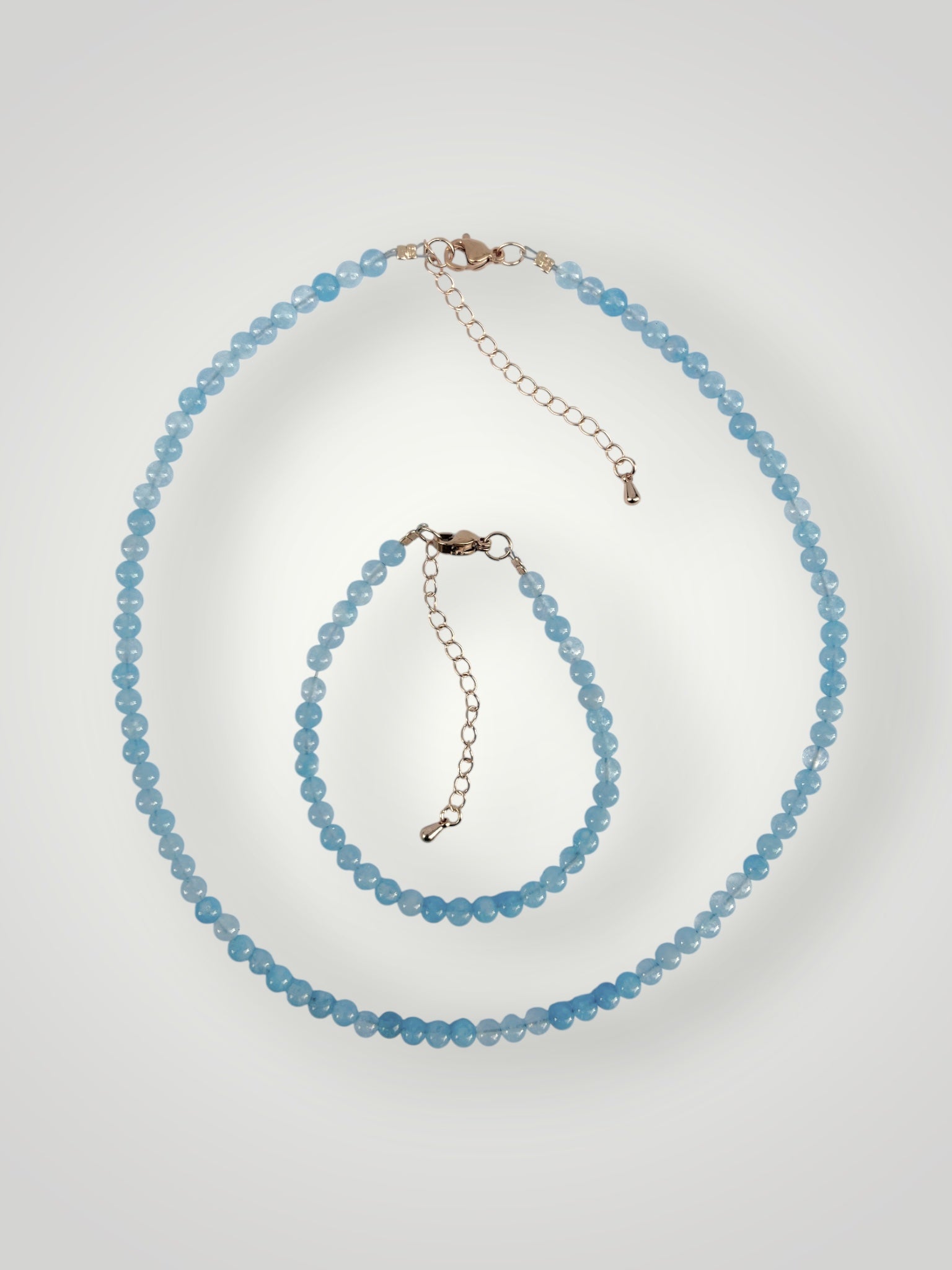 4mm Natural Stone Bracelet Aquamarine