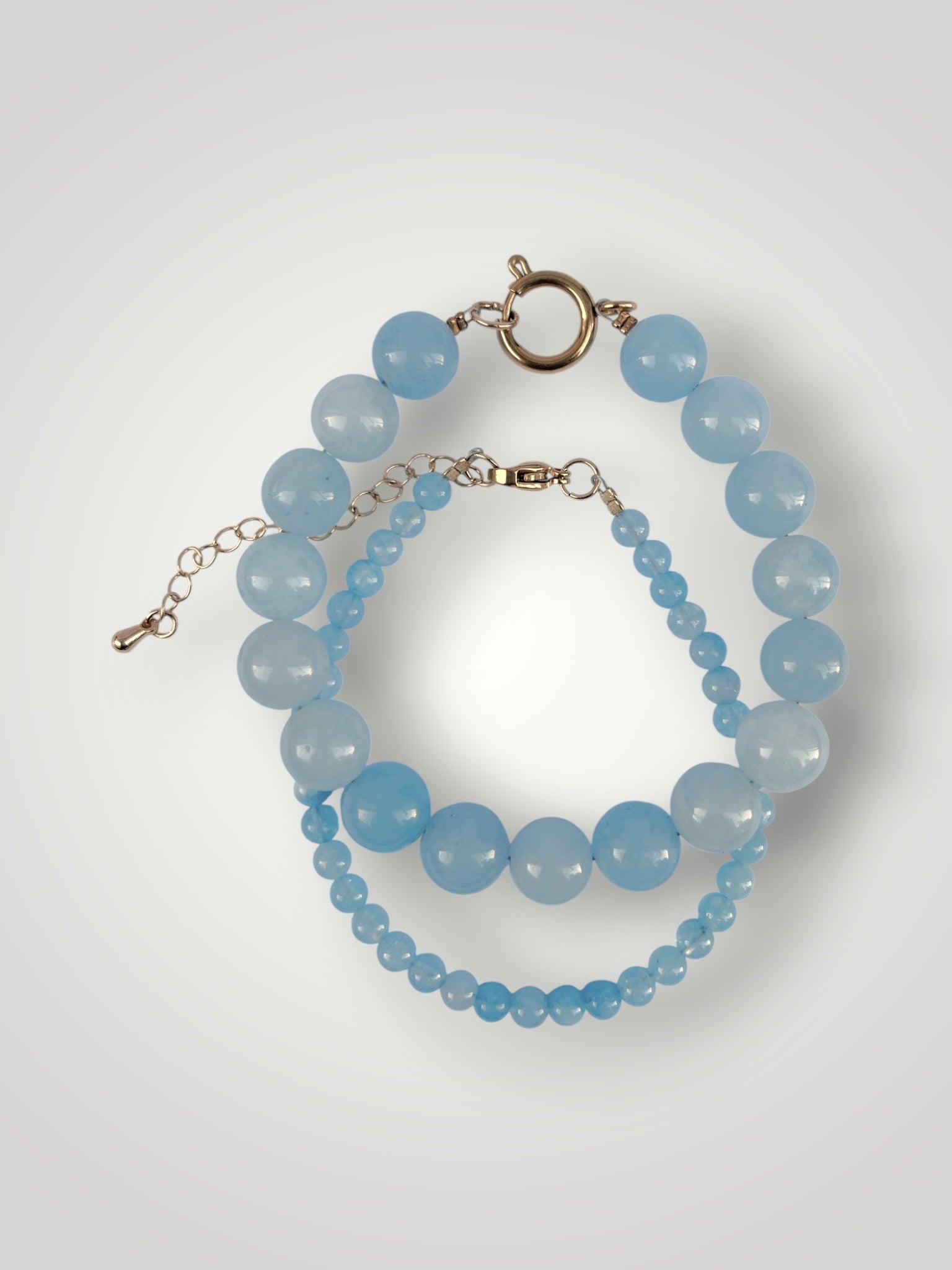 4mm Natural Stone Bracelet Aquamarine
