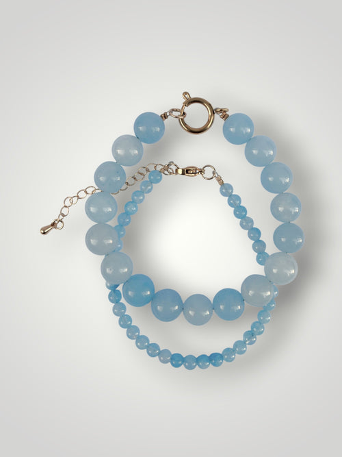 4mm Natural Stone Bracelet Aquamarine