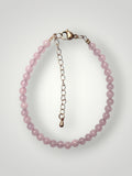 4mm Natural Stone Bracelet Rose Quartz
