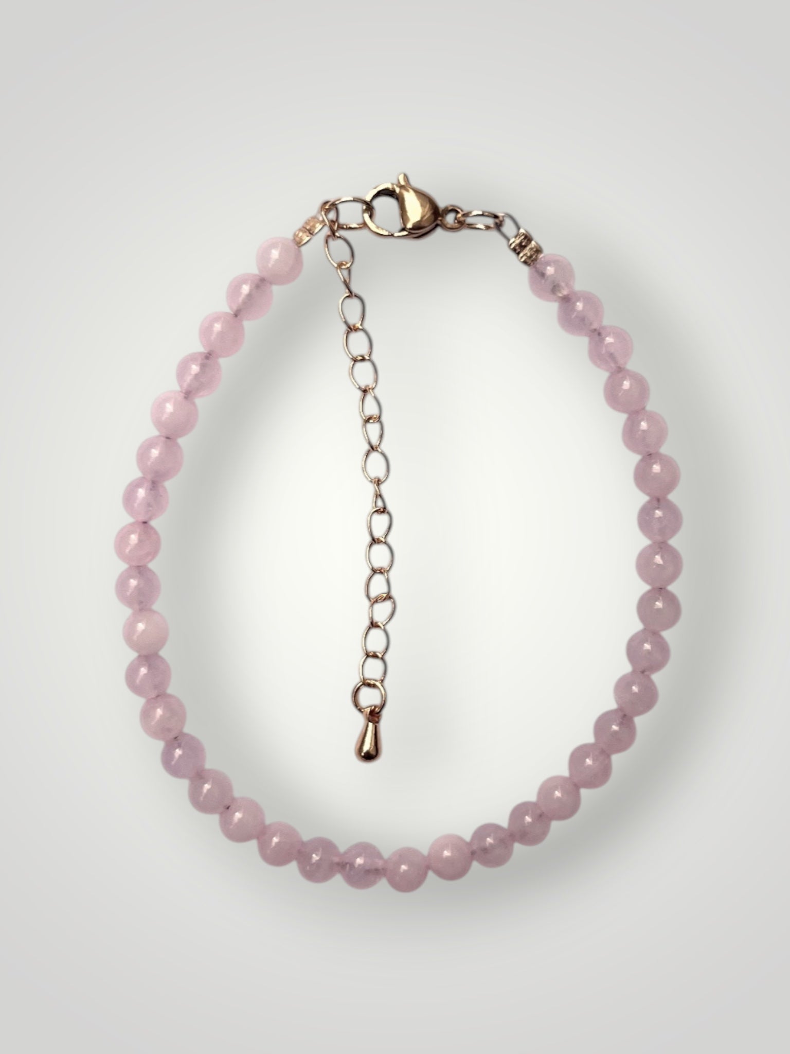 4mm Natural Stone Bracelet Rose Quartz