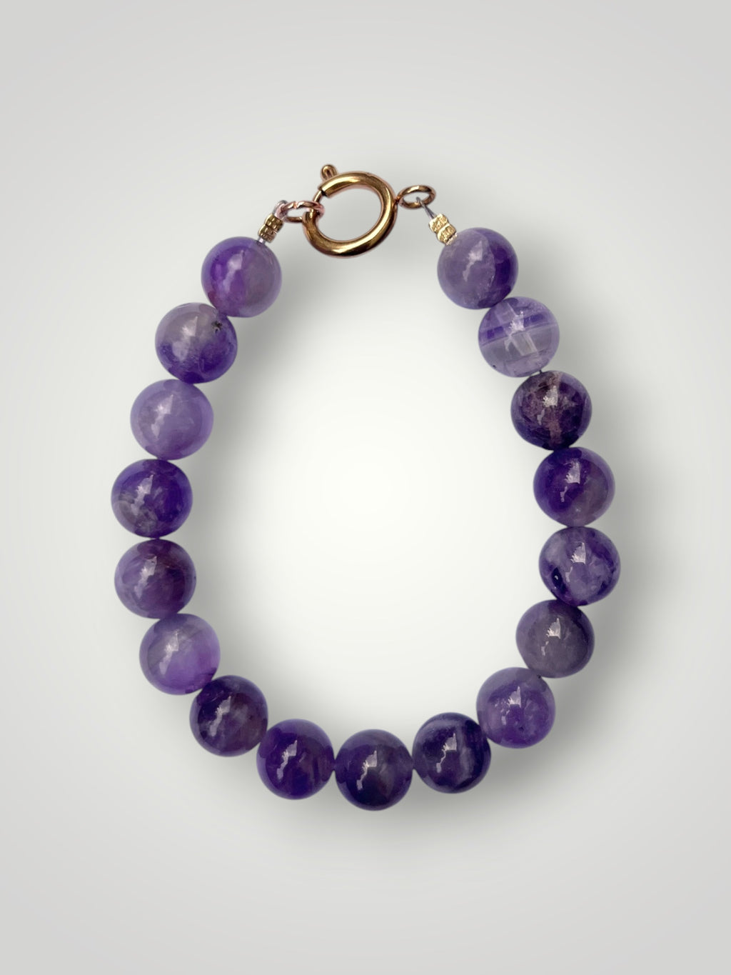 10mm Natural Stone Bracelet Amethyst