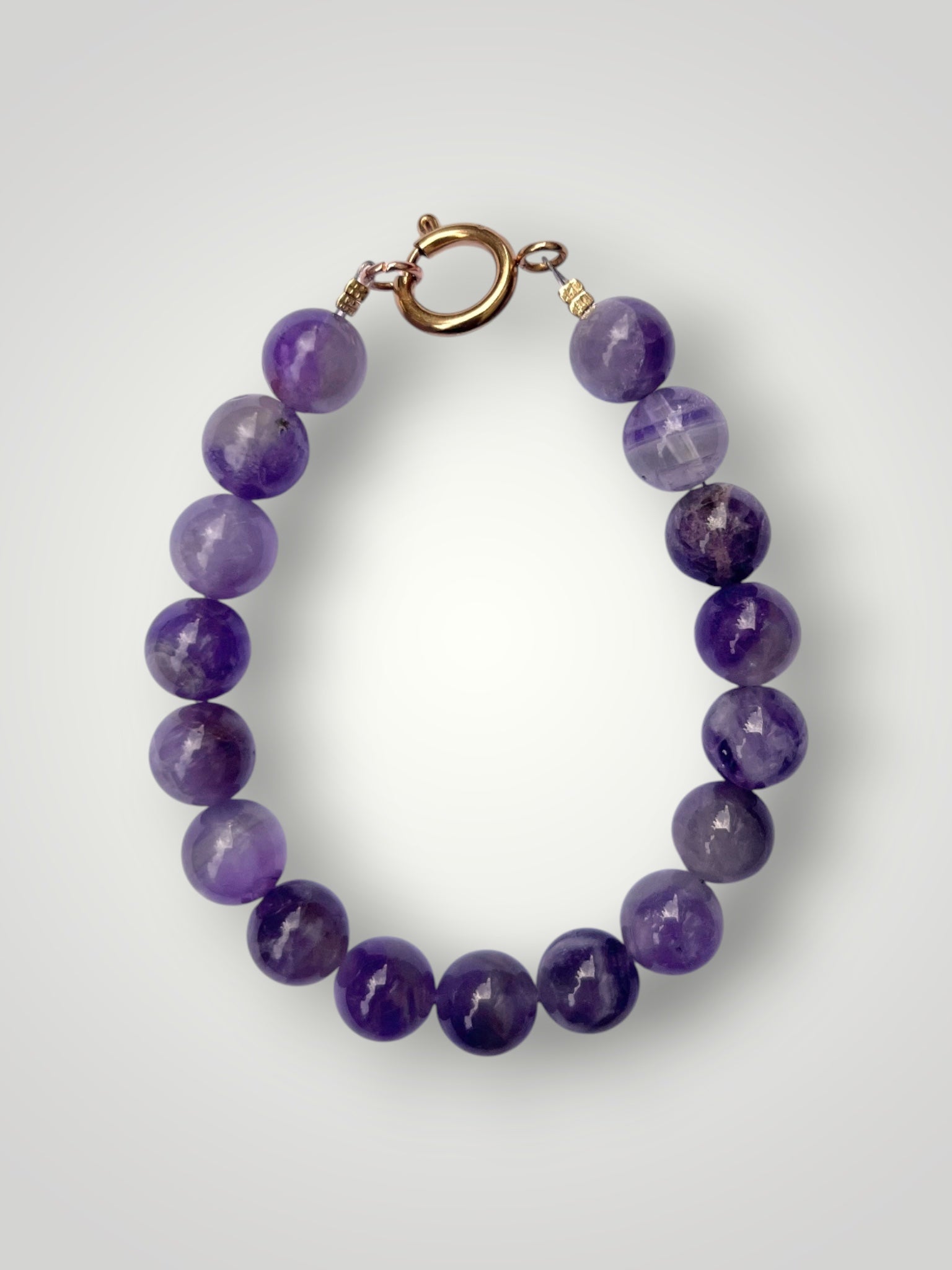 10mm Natural Stone Bracelet Amethyst