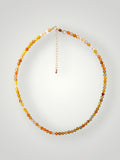 4mm Natural Stone Necklace Yellow Agate