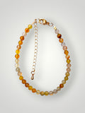 4mm Natural Stone Bracelet Yellow Agate