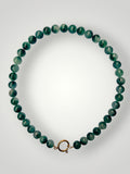 10mm Natural Stone Necklace Green Agate
