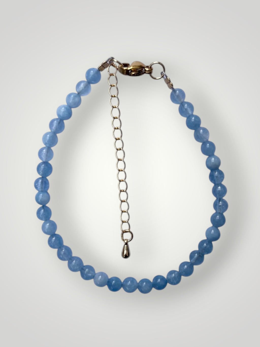 4mm Natural Stone Bracelet Aquamarine