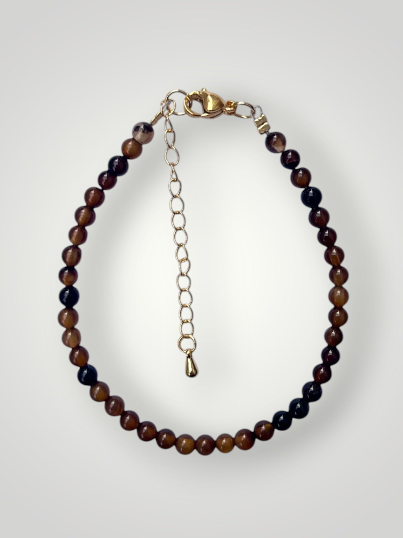 4mm Natural Stone Bracelet Brown Agate