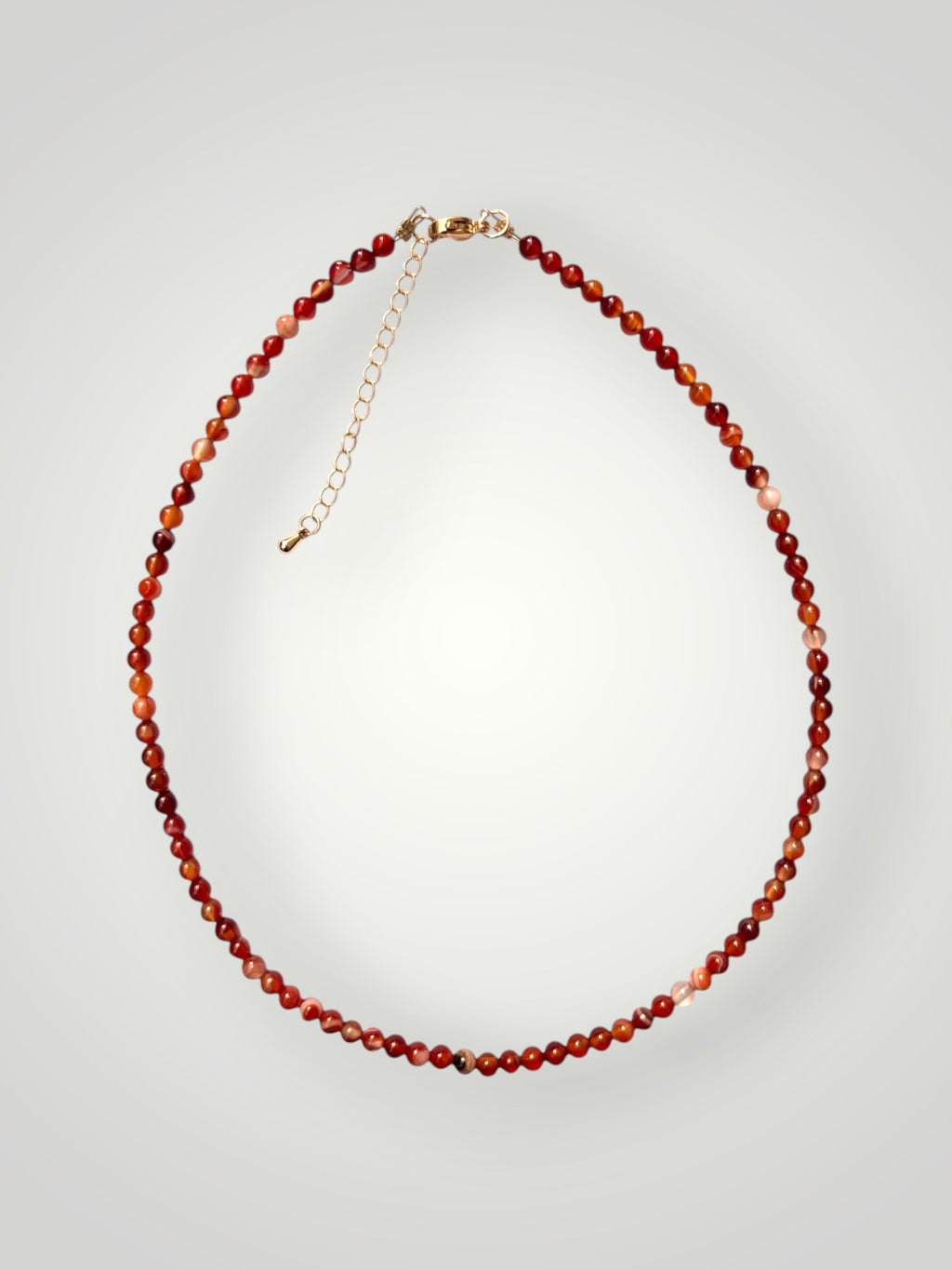 4mm Natural Stone Necklace Carneole
