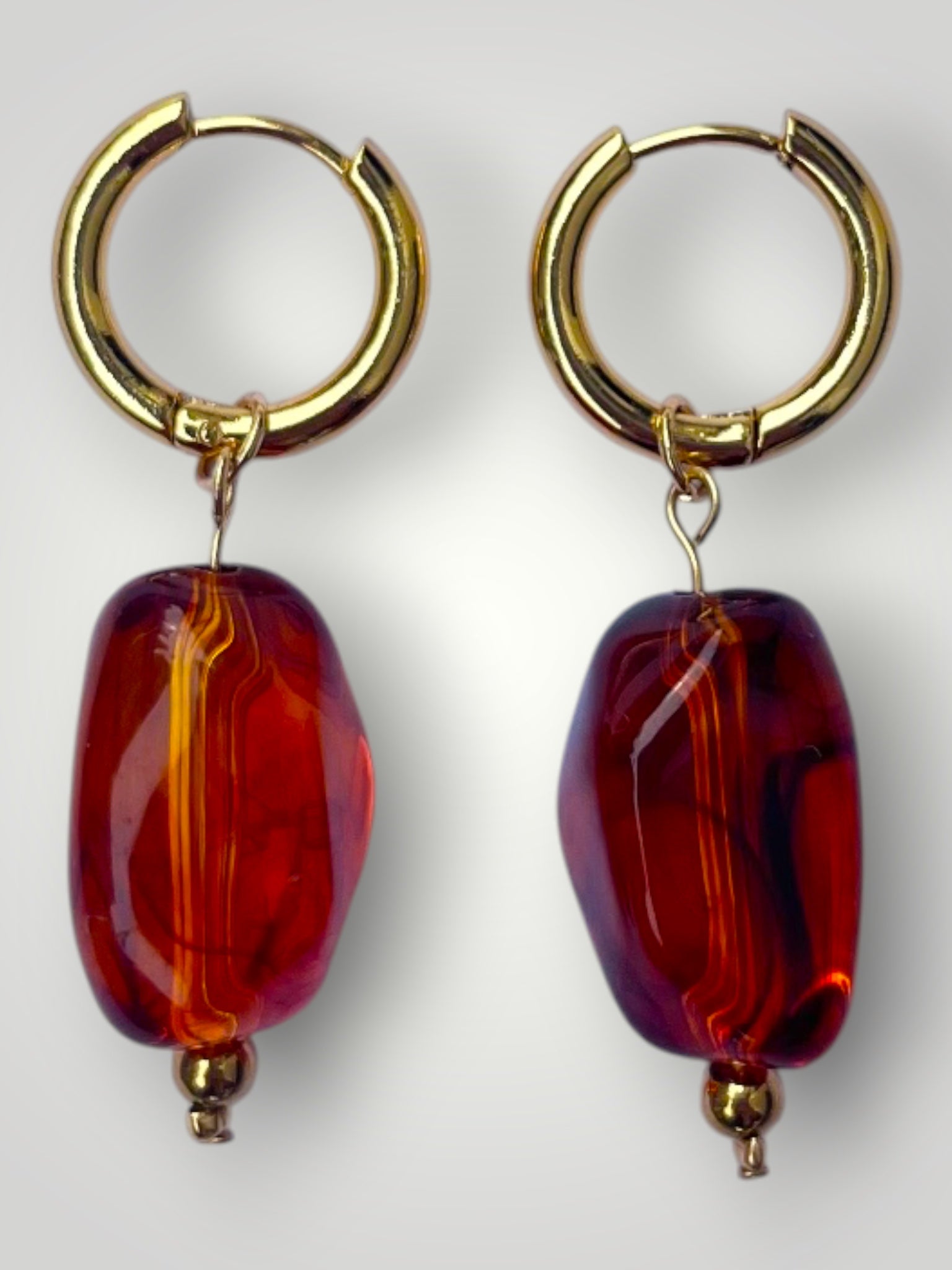 Nugget Earrings Amber