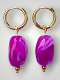 Nugget Earrings Magenta