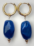 Nugget Earrings Dark Blue