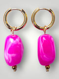 Nugget Earrings Fuchsia