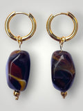 Nugget Earrings Chocolate Brown