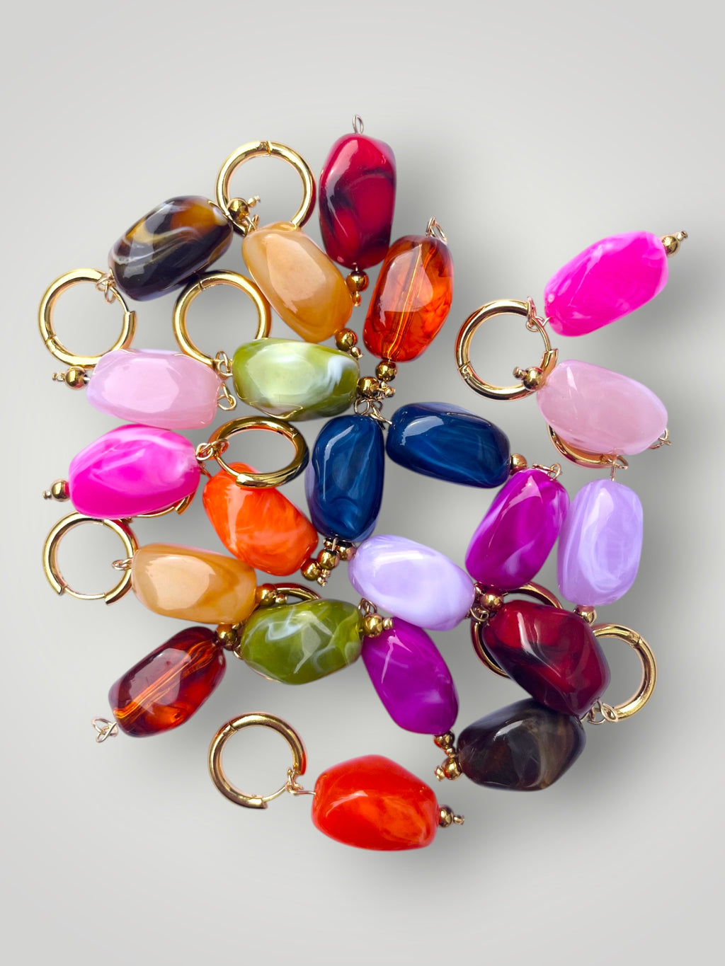 Nugget Earrings Red