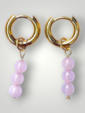Natural Stones Earrings Rose Quartz