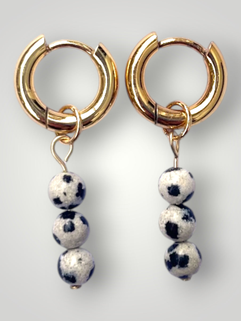 Natural Stones Earrings Dalmation Jasper