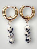 Natural Stones Earrings Dalmation Jasper