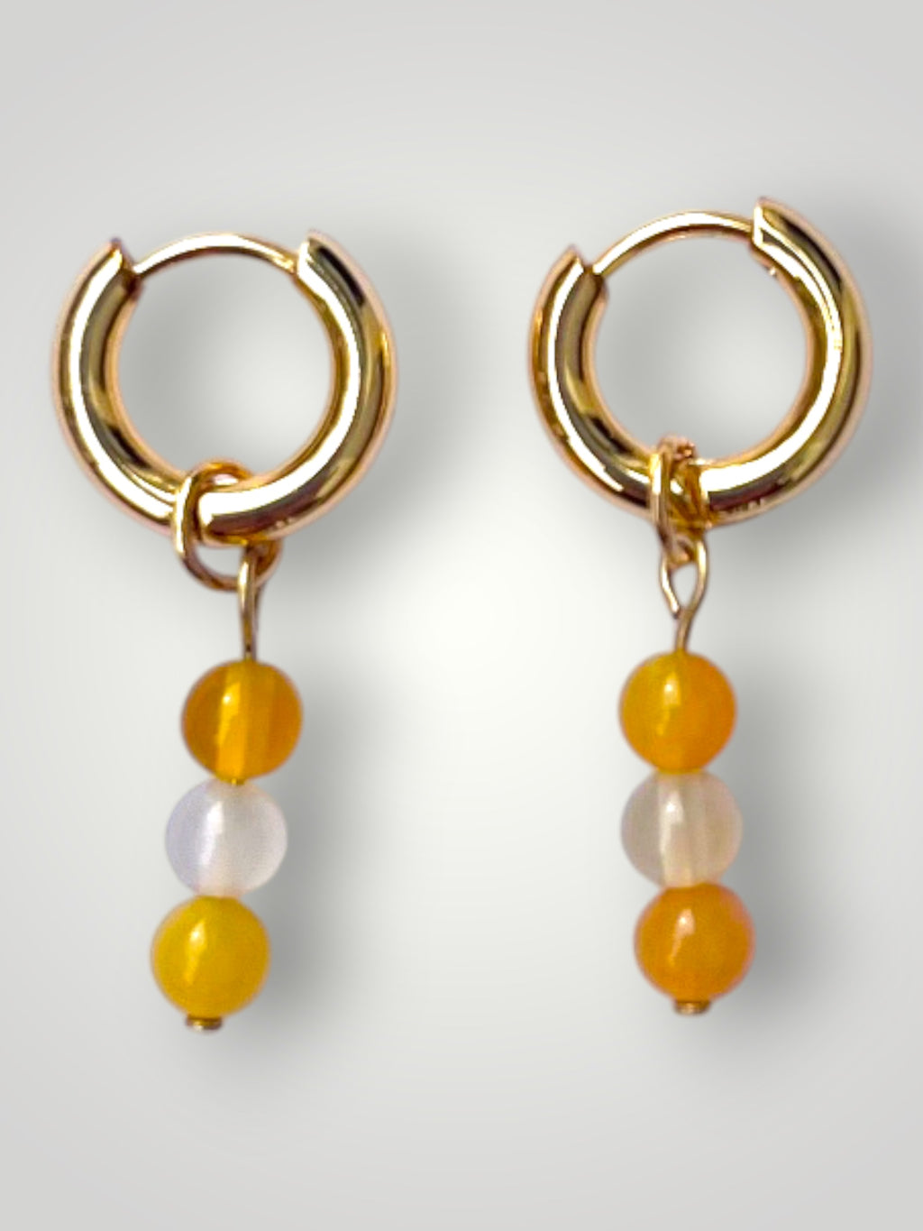 Natural Stones Earrings Yellow Agate