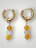 Natural Stones Earrings Yellow Agate