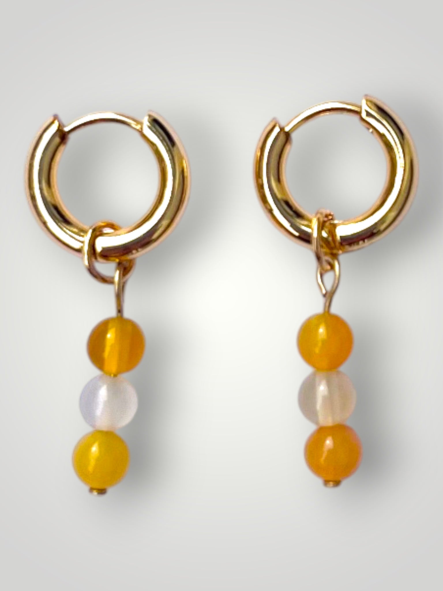 Natural Stones Earrings Yellow Agate