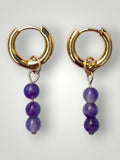 Natural Stones Earrings Amethyst