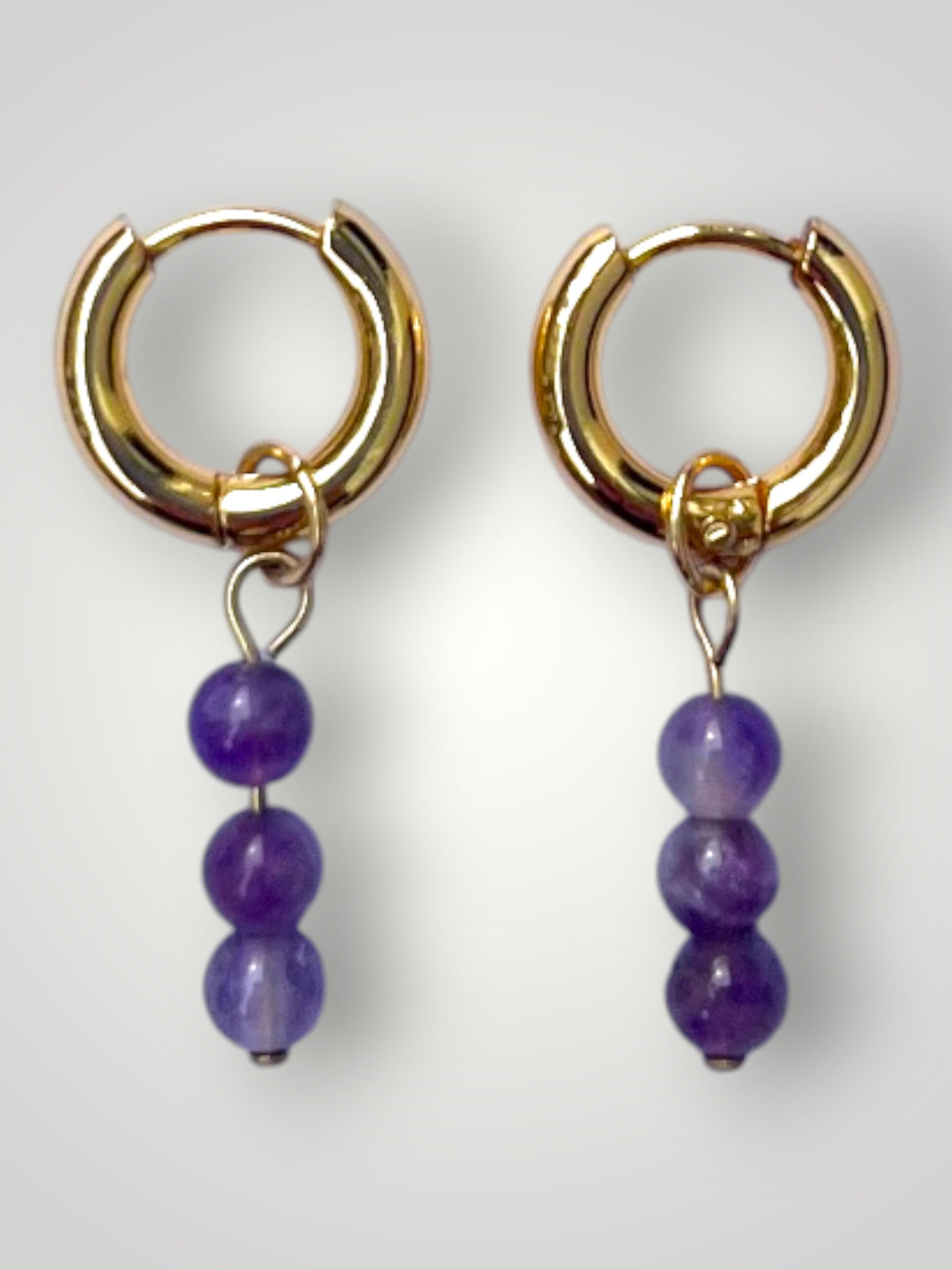 Natural Stones Earrings Amethyst
