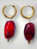 Nugget Earrings Red