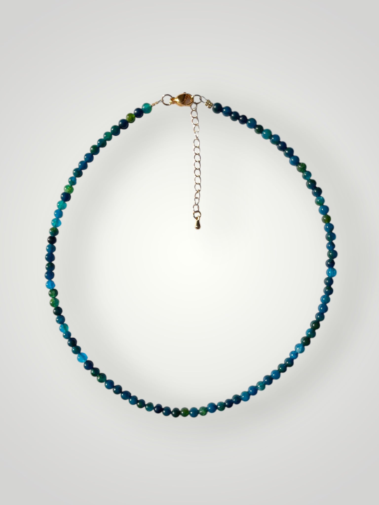 4mm Natural Stone Necklace Phosphorite Apatite