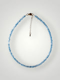 4mm Natural Stone Necklace Aquamarine