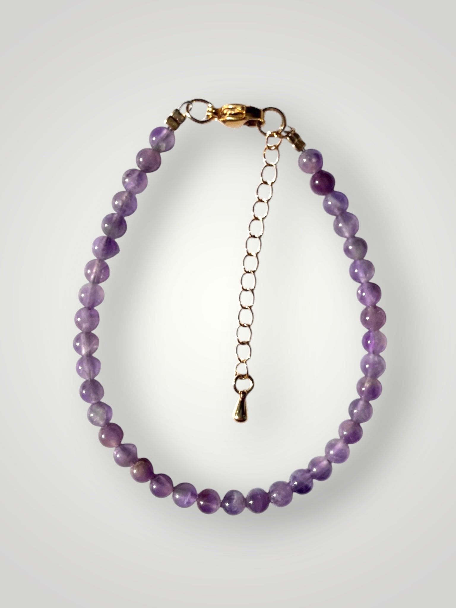 4mm Natural Stone Bracelet Amethyst