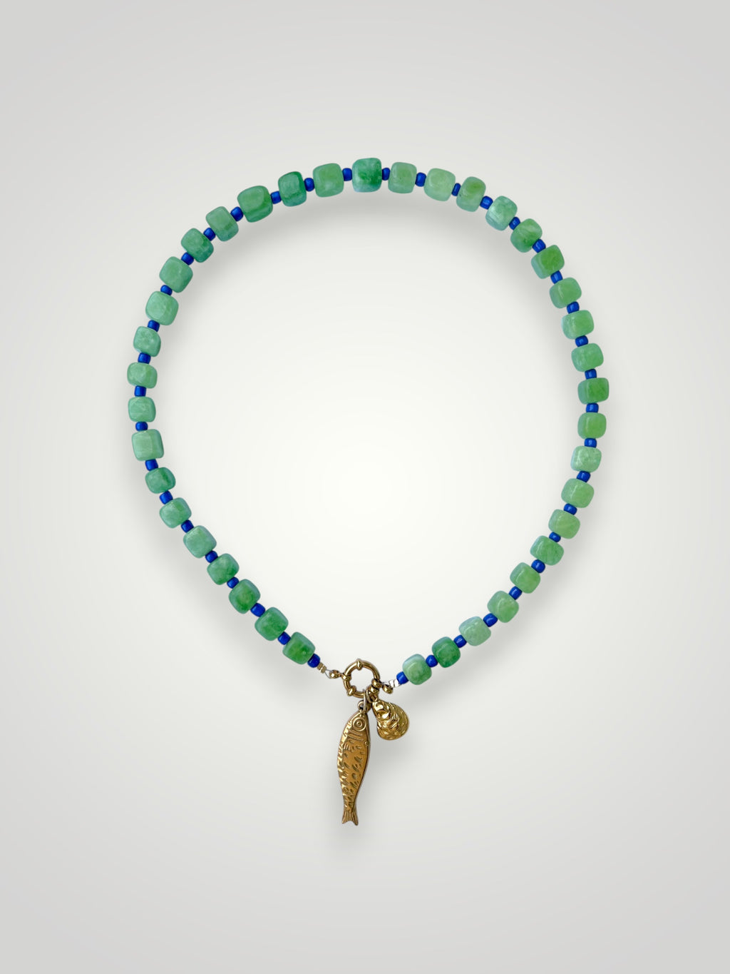 Cube Necklace Green