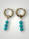 Natural Stones Earrings Pierre Turquoise