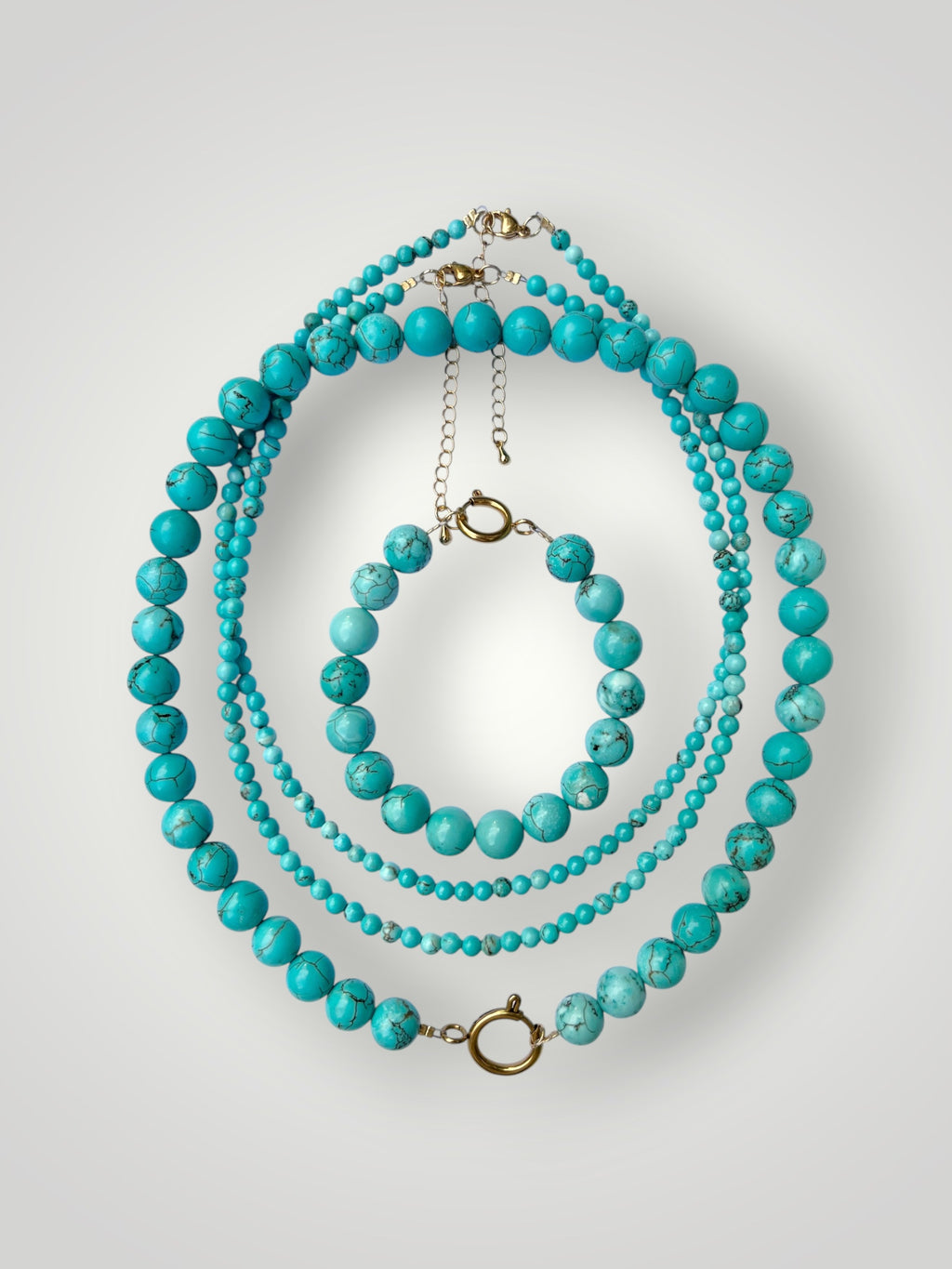 10mm Natural Stone Bracelet Pierre Turquoise