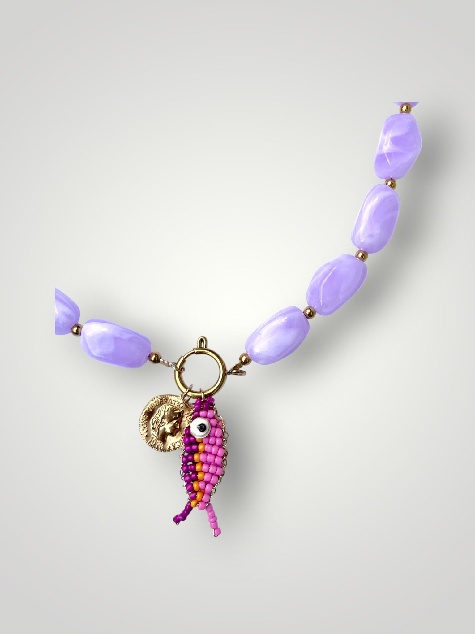 Nugget Necklace Lilac