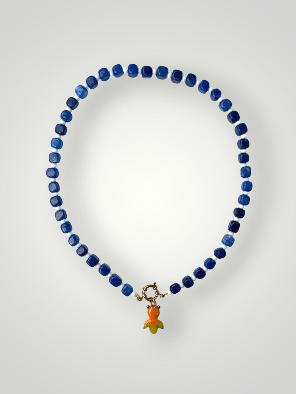 Cube Necklace Blue