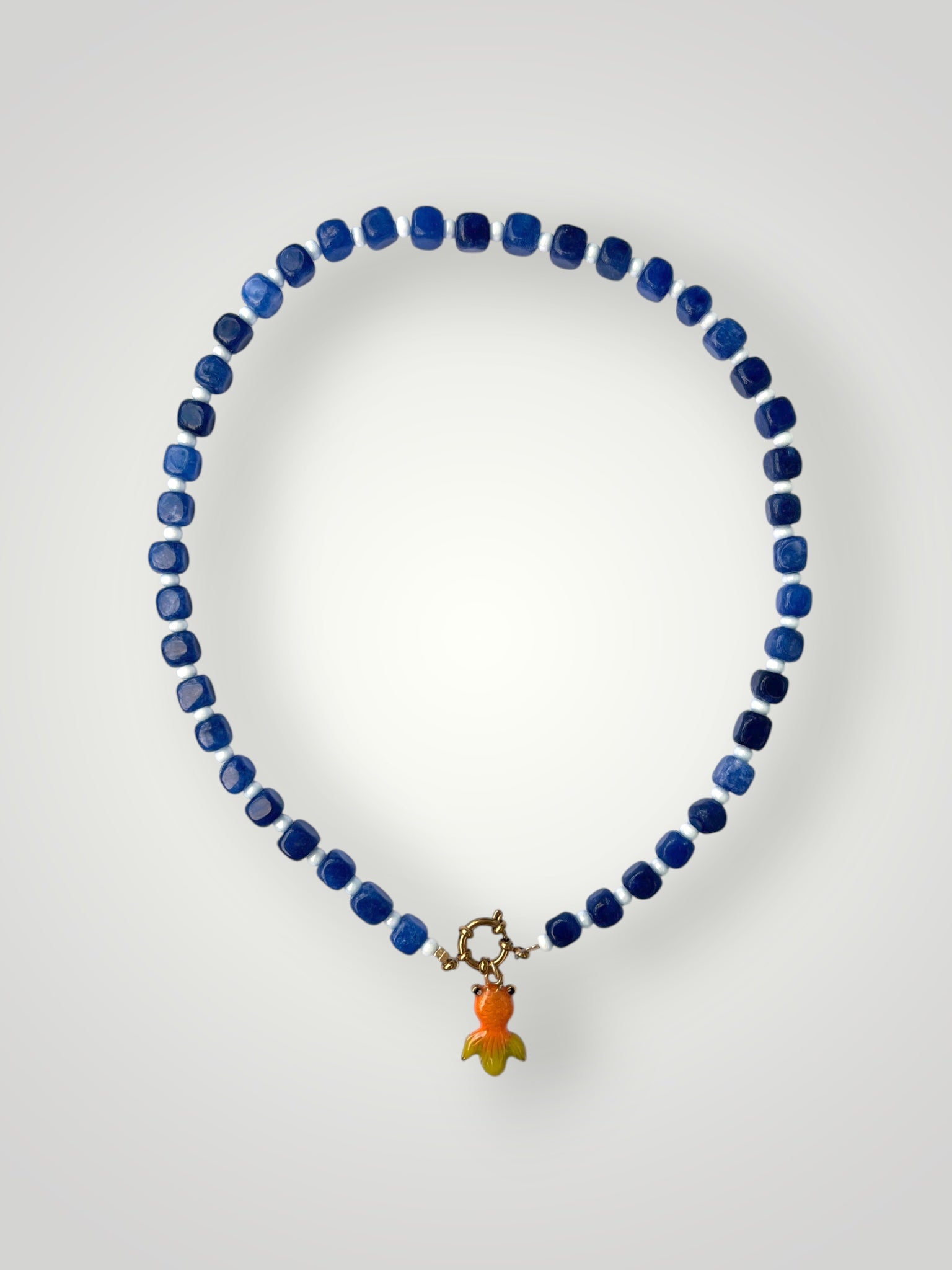 Cube Necklace Blue