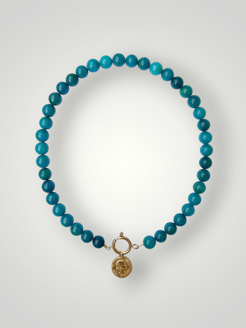 10mm Natural Stone Necklace Phosphorite Apatite