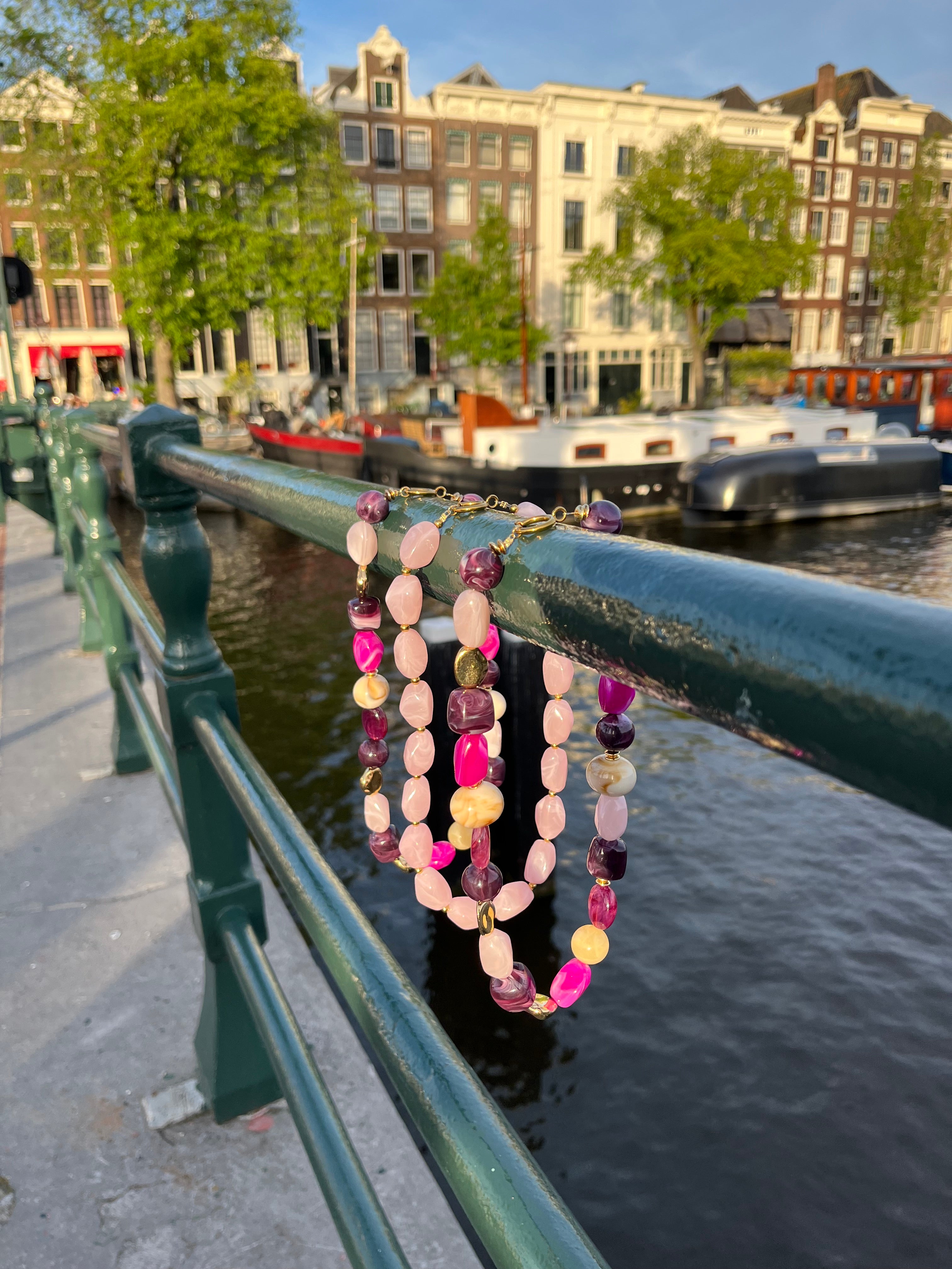 Mosaic Necklace - Orchid