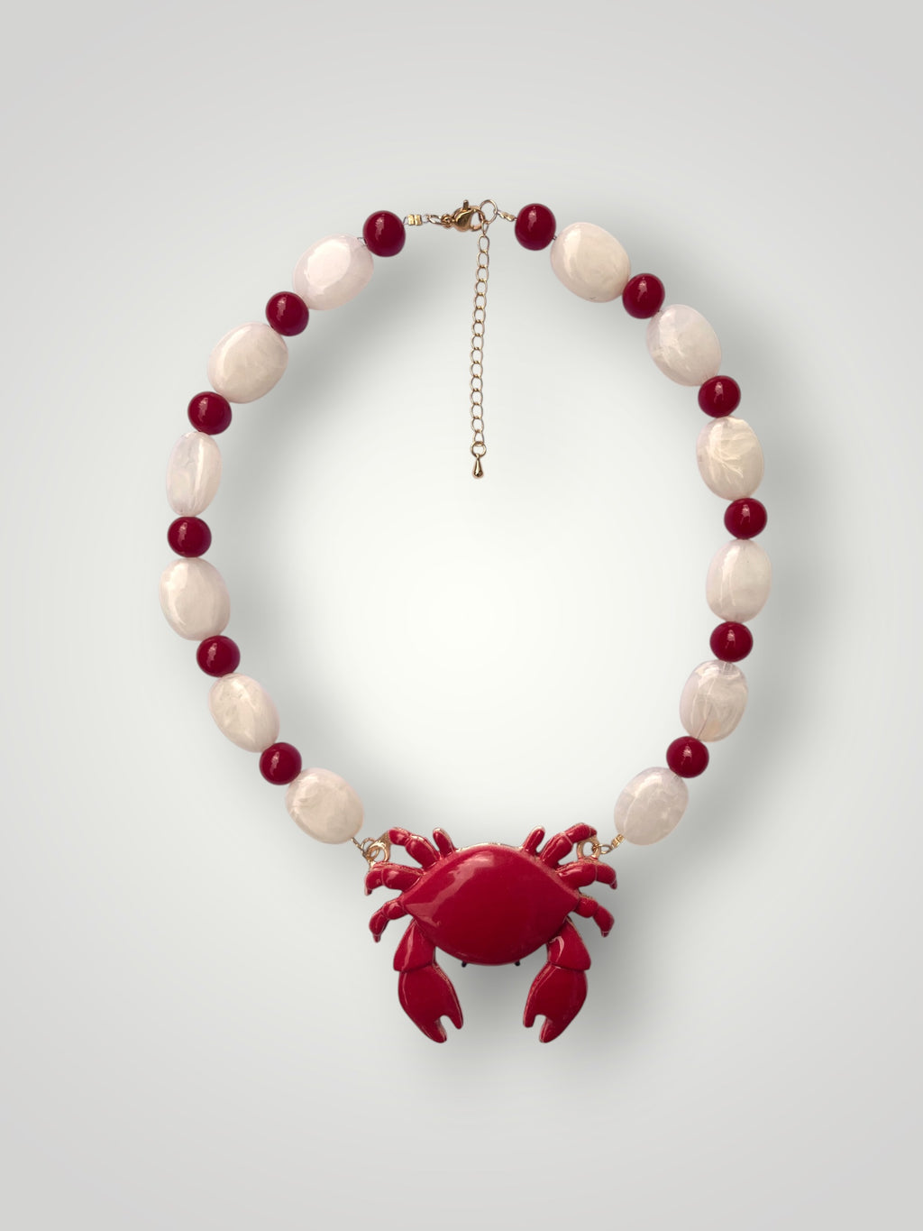 White Crab Necklace