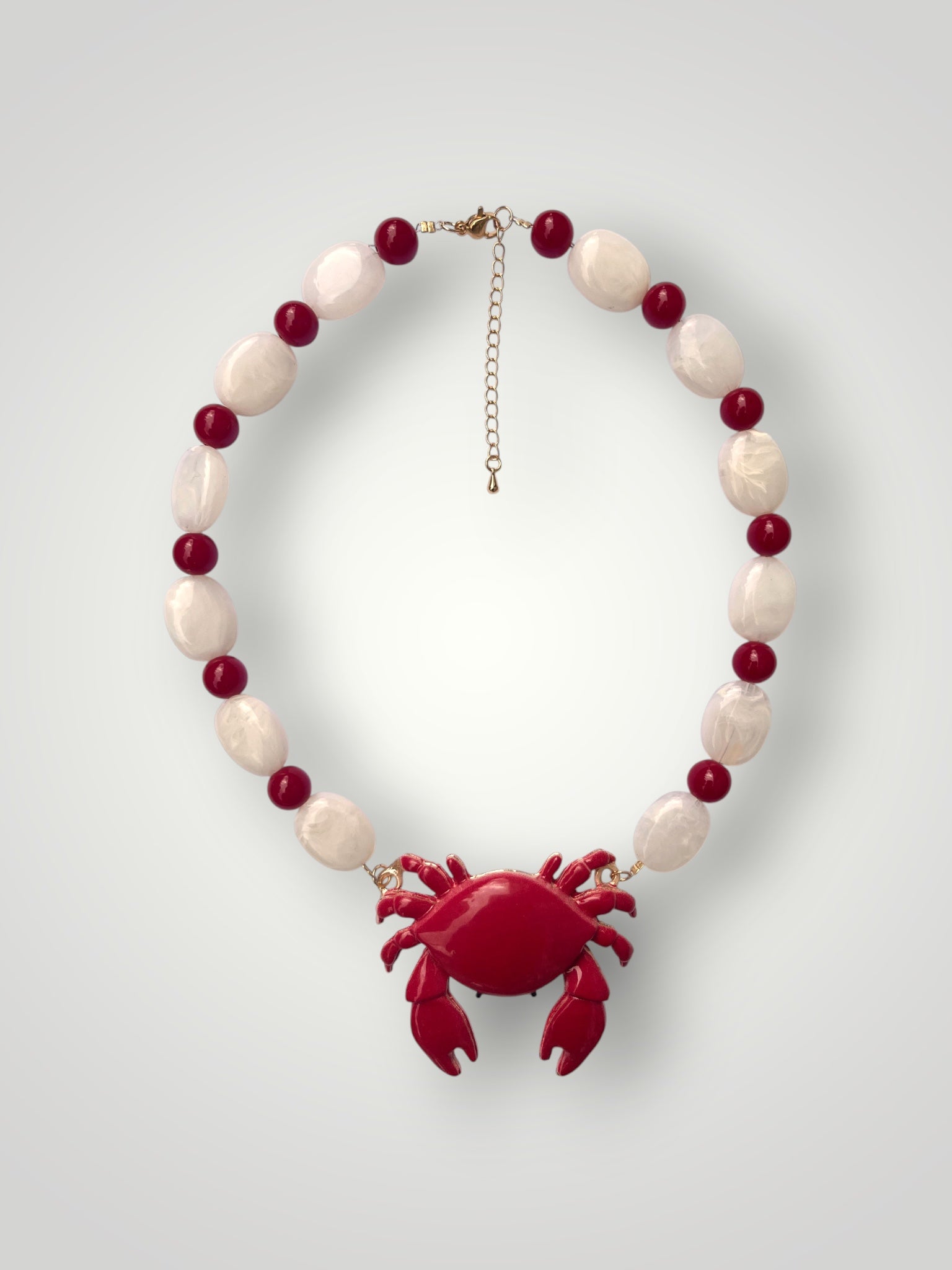 White Crab Necklace