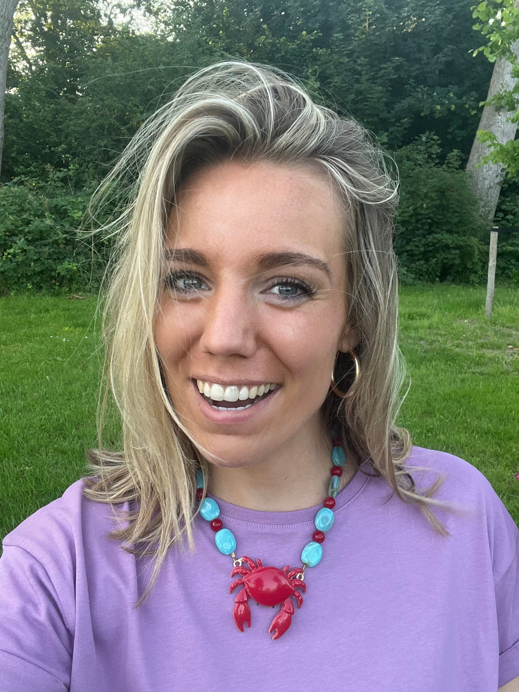 Blue Crab Necklace