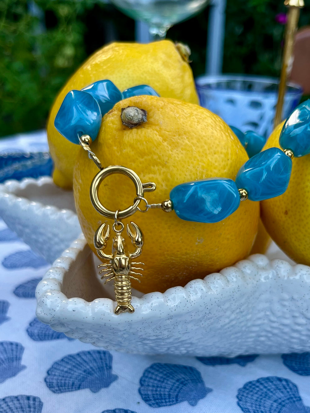 Nugget Necklace Ocean Blue