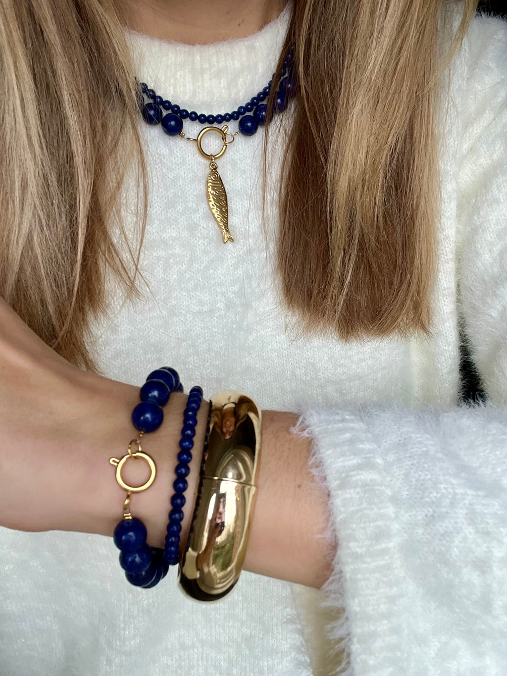 10mm Natural Stone Bracelet Lapis Lazuli