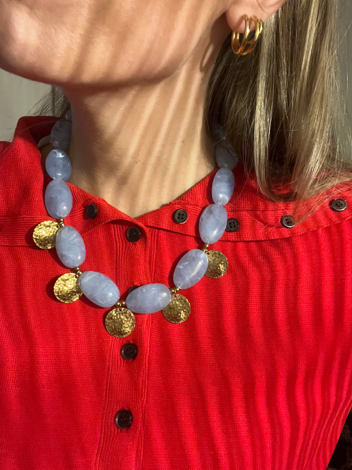Cloudy Coin Necklace