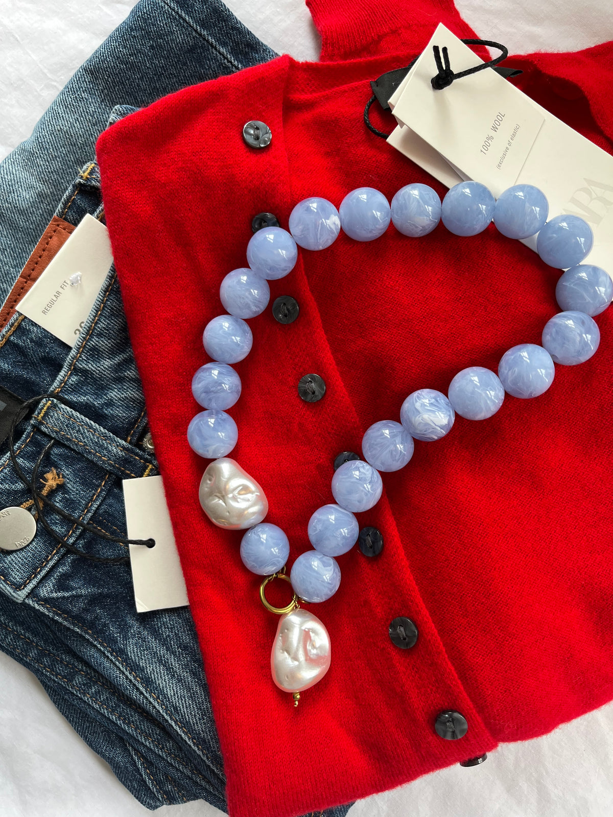 Cloudy Baroque Pearl Necklace