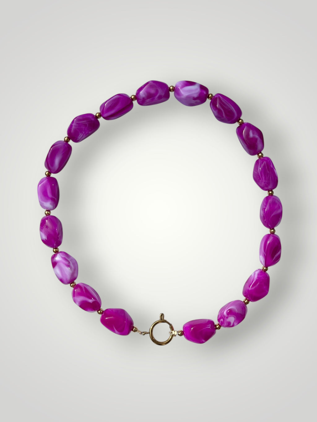 Nugget Necklace Magenta