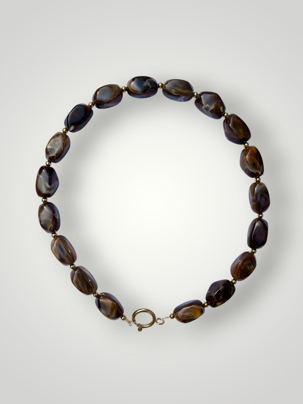 Nugget Necklace Chocolate Brown